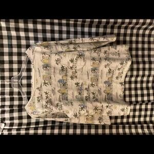 Talbots 3/4 “  sleeve Island Life Summer  Scene T Shirt XL